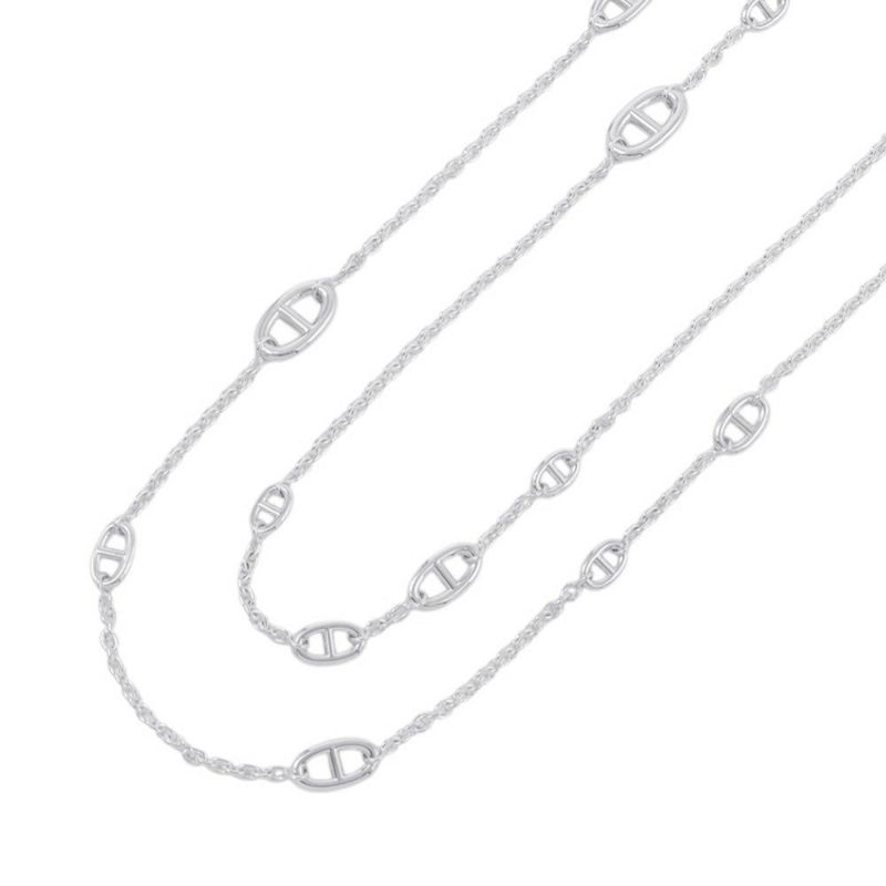 エルメス ネックレス シェーヌダンクル ファランドール SV925シルバー サイズ160 HERMES ロングネックレス ジュエリー