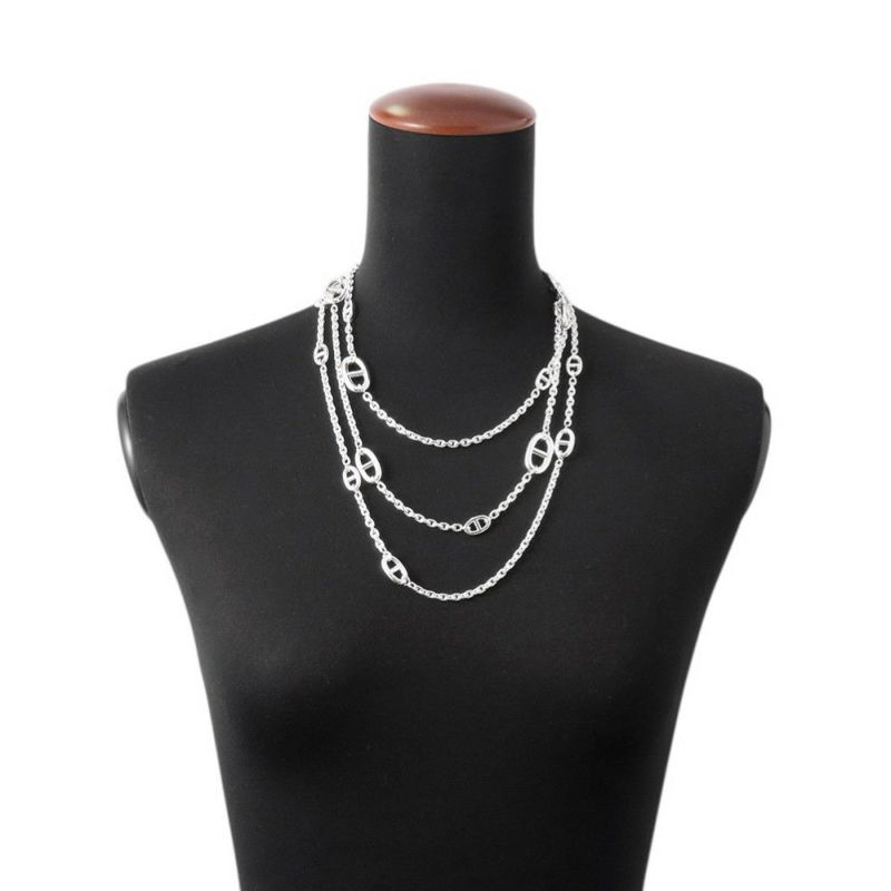 エルメス ネックレス シェーヌダンクル ファランドール SV925シルバー サイズ160 HERMES ロングネックレス ジュエリー