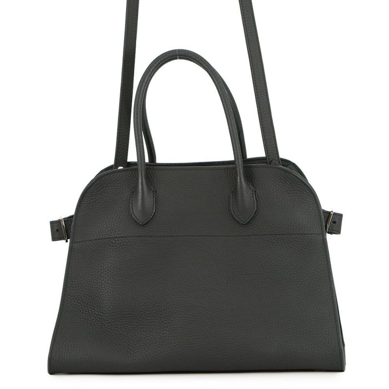 ザ ロウ ハンドバッグ ソフトマルゴー12 レザー W1586 THE ROW 2way 黒