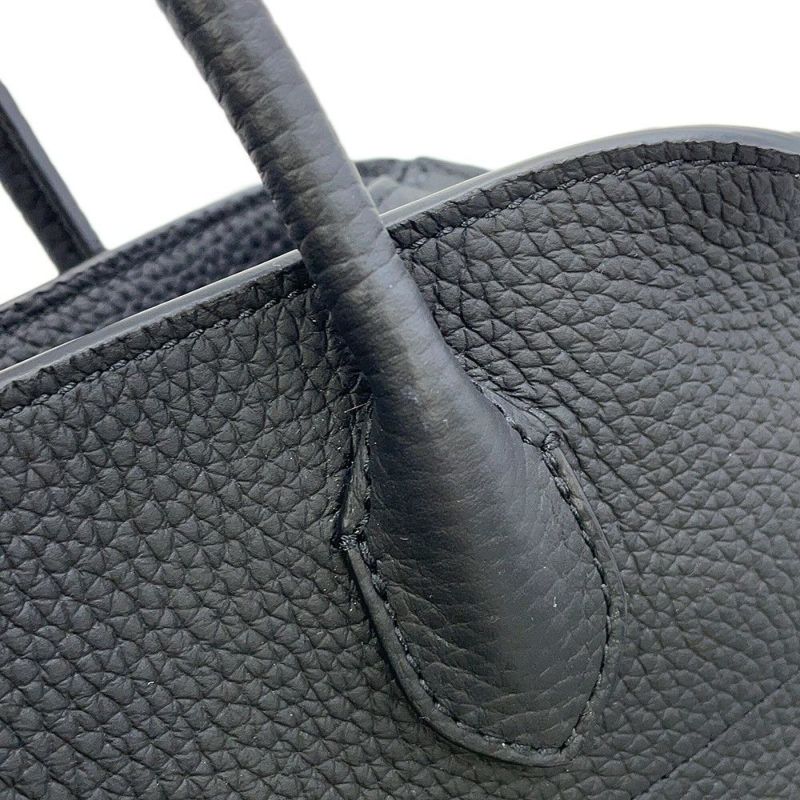 ザ ロウ ハンドバッグ ソフトマルゴー12 レザー W1586 THE ROW 2way 黒