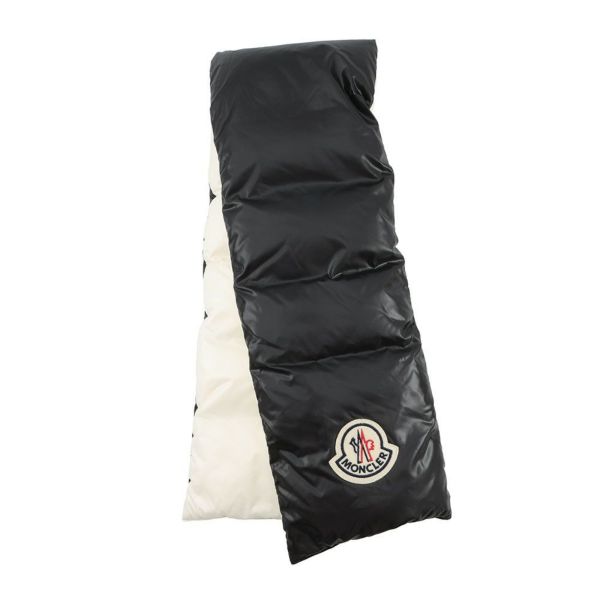 モンクレール マフラー SCIARPA ナイロン E20930000900 MONCLER 黒 白