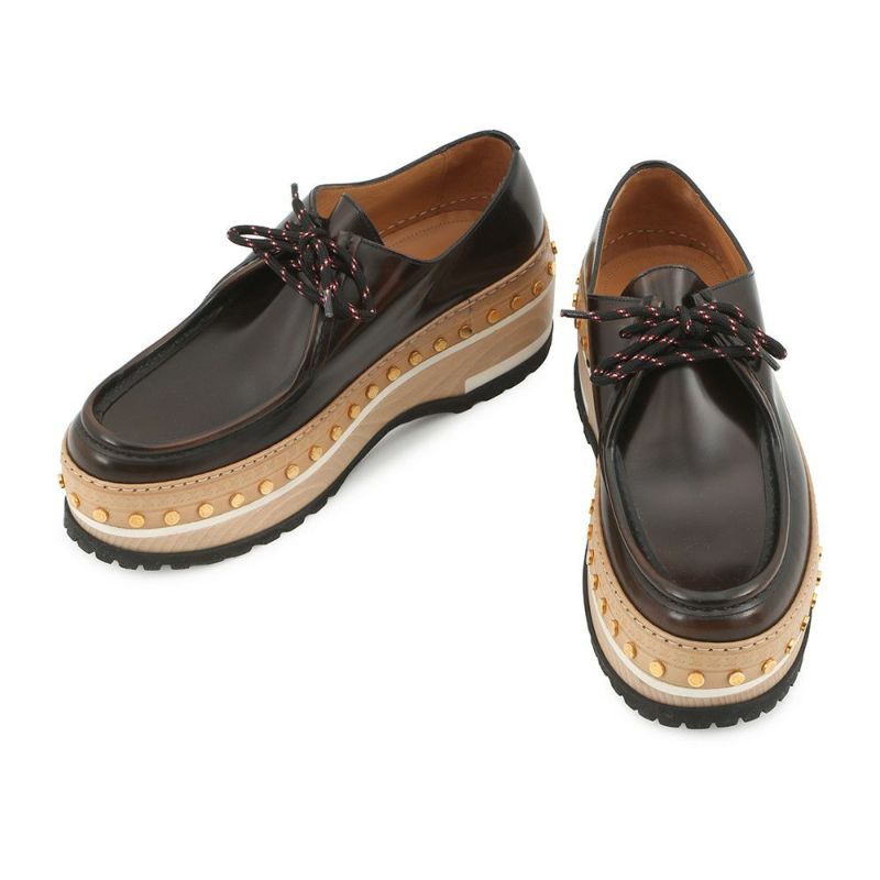 ルイヴィトン ローファー ウッドカットライン・ダービーシューズ レザー ウッド メンズサイズ7 LOUIS VUITTON 靴