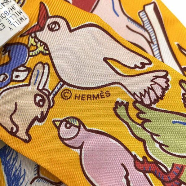 エルメス スカーフ ツイリー 千と一のウサギ Mille et Un Lapins HERMES シルクツイル 2023秋冬