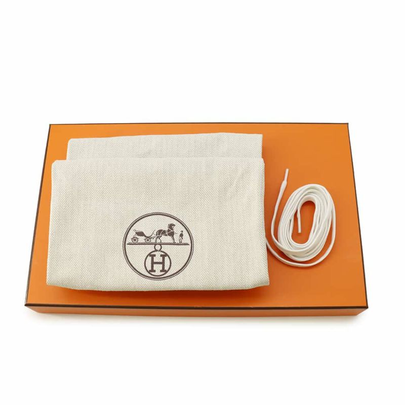 エルメス スニーカー ジェット レザー スエード メンズサイズ42 HERMES 靴 白