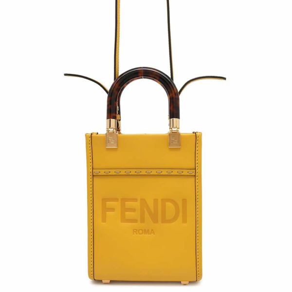 フェンディ トートバッグ サンシャイン ミニ レザー 8BS051 FENDI 2wayショルダーバッグ