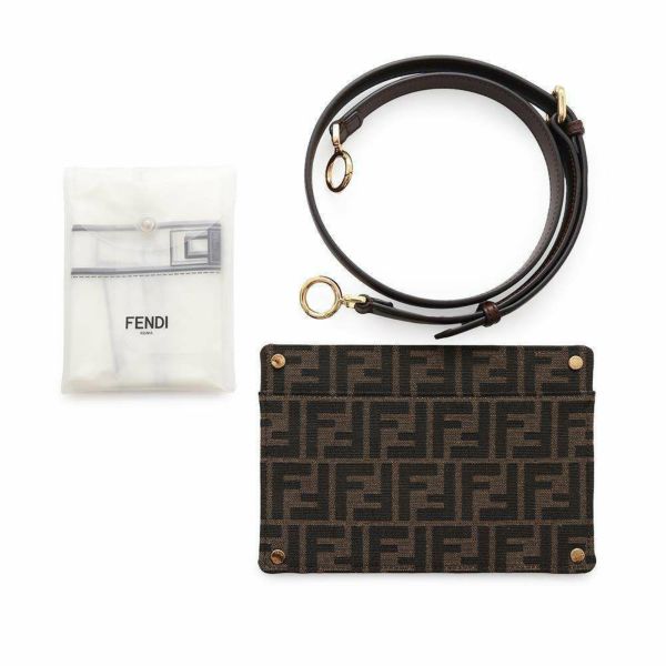 フェンディ ハンドバッグ ピーカブー アイシーユー ミディアム キャンバス 8BN321 FENDI 2wayショルダーバッグ 黒