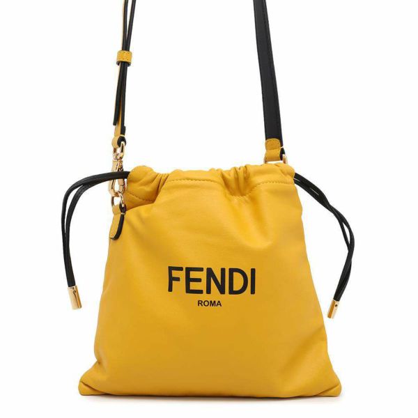 フェンディ ショルダーバッグ スリムクラッチ ロゴ 巾着 7VA510 FENDI バッグ