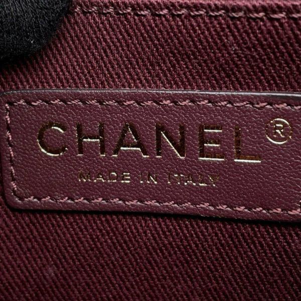 シャネル チェーンショルダーバッグ Vステッチ ココマーク レザー CHANEL シェブロン 黒