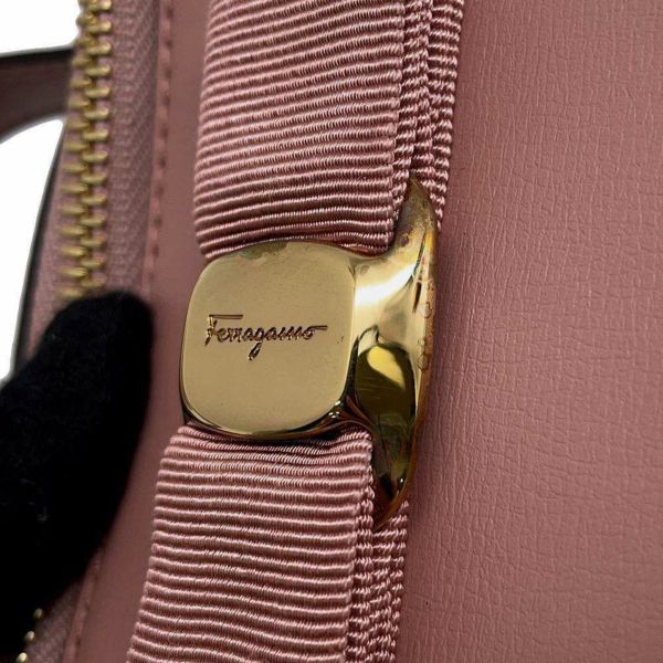 サルヴァトーレ・フェラガモ ハンドバッグ ヴァラリボン レザー 22 E004 Ferragamo 2wayショルダーバッグ