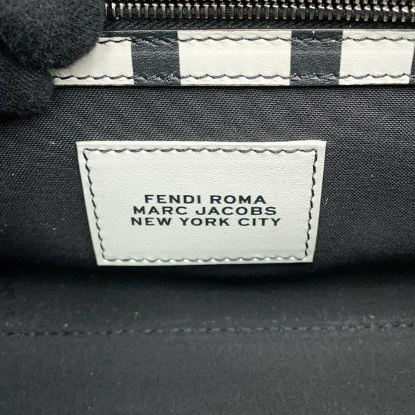 フェンディ ショルダーバッグ マークジェイコブス コラボ バゲット レザー 8BR600 FENDI 2way 白 黒