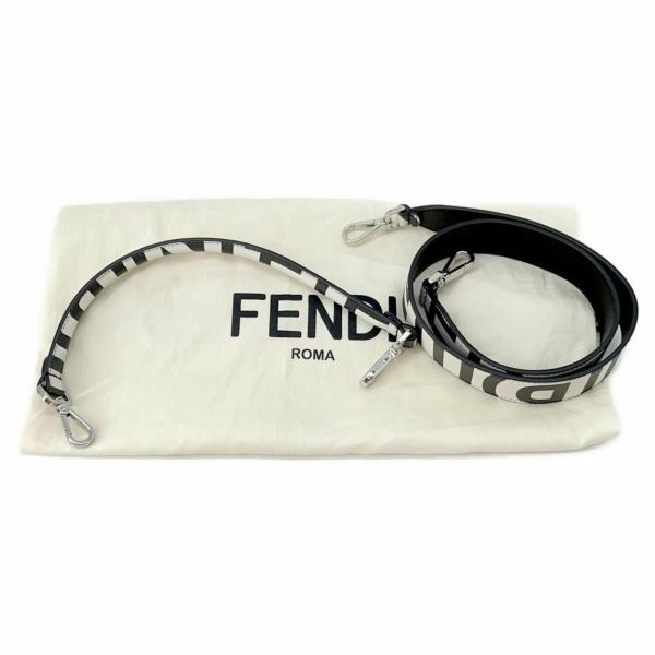 フェンディ ショルダーバッグ マークジェイコブス コラボ バゲット レザー 8BR600 FENDI 2way 白 黒