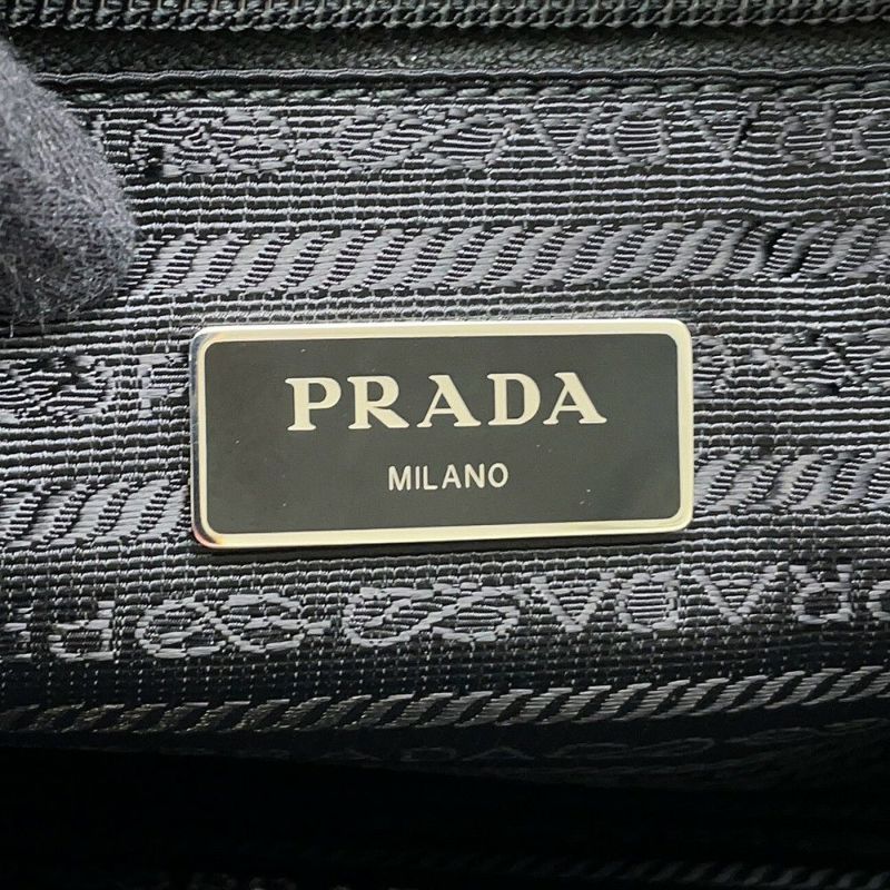 プラダ トートバッグ テスート トライアングルロゴ ナイロン 1BG052 PRADA 黒