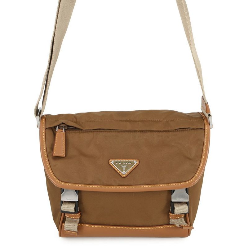 プラダ ショルダーバッグ Re-Nylon xサフィアーノ ナイロン/レザー 2VD066 PRADA 斜め掛け