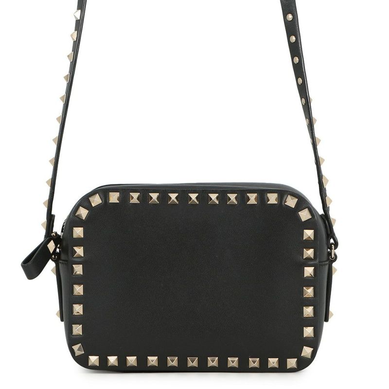 ヴァレンティノ・ガラヴァーニ ショルダーバッグ ロックスタッズ レザー 3W2B0809VSF VALENTINO 黒