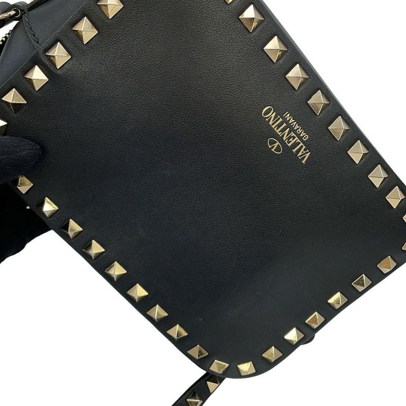 ヴァレンティノ・ガラヴァーニ ショルダーバッグ ロックスタッズ レザー 3W2B0809VSF VALENTINO 黒