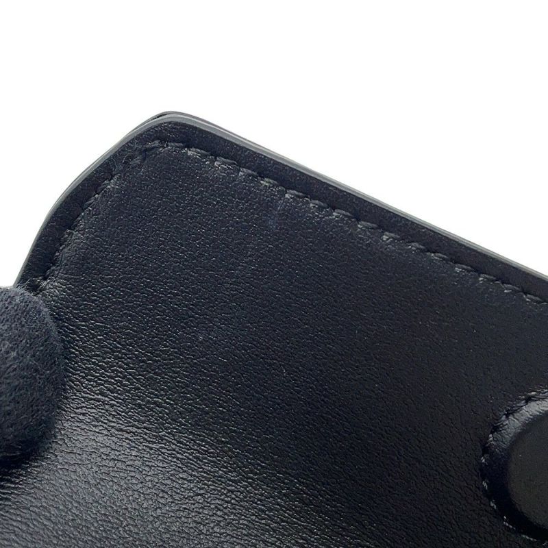 セリーヌ ショルダーバッグ ミニ トライアングル ロゴ レザー 10I193DMO CELINE ポシェット 黒