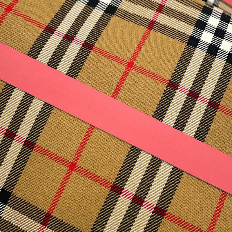 バーバリー トートバッグ ノバチェック リバーシブル キャンバス レザー BURBERRY