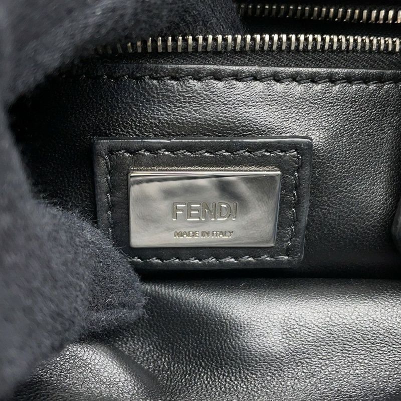 フェンディ ハンドバッグ ピーカブー ミニ  ファー/レザー 8BN244 FENDI 2wayショルダーバッグ 黒