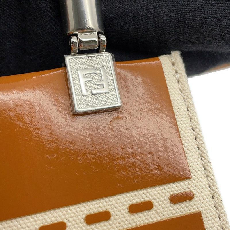 フェンディ ハンドバッグ サンシャイン ショッパー ミニ キャンバス 8BS051 2wayショルダーバッグ