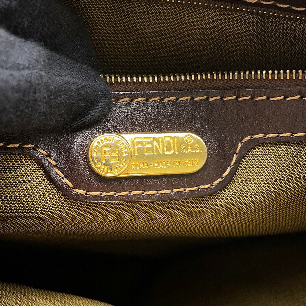 フェンディ ショルダーバッグ ズッカ柄 キャンバス/レザー 15082 FENDI ワンショルダーバッグ