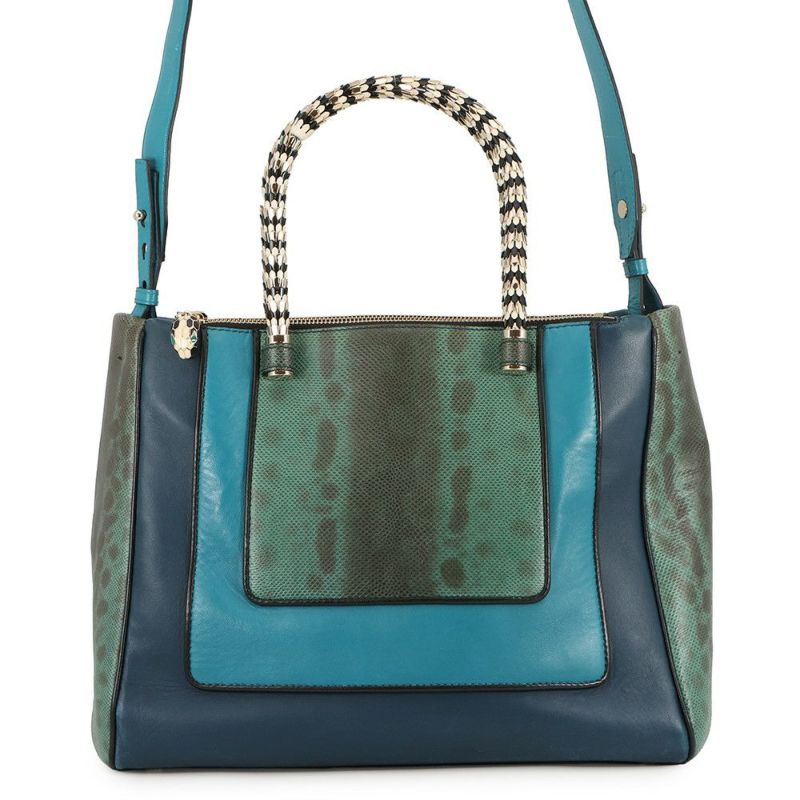 ブルガリ ハンドバッグ セルペンティ スカリエ パイソン BVLGARI 2way