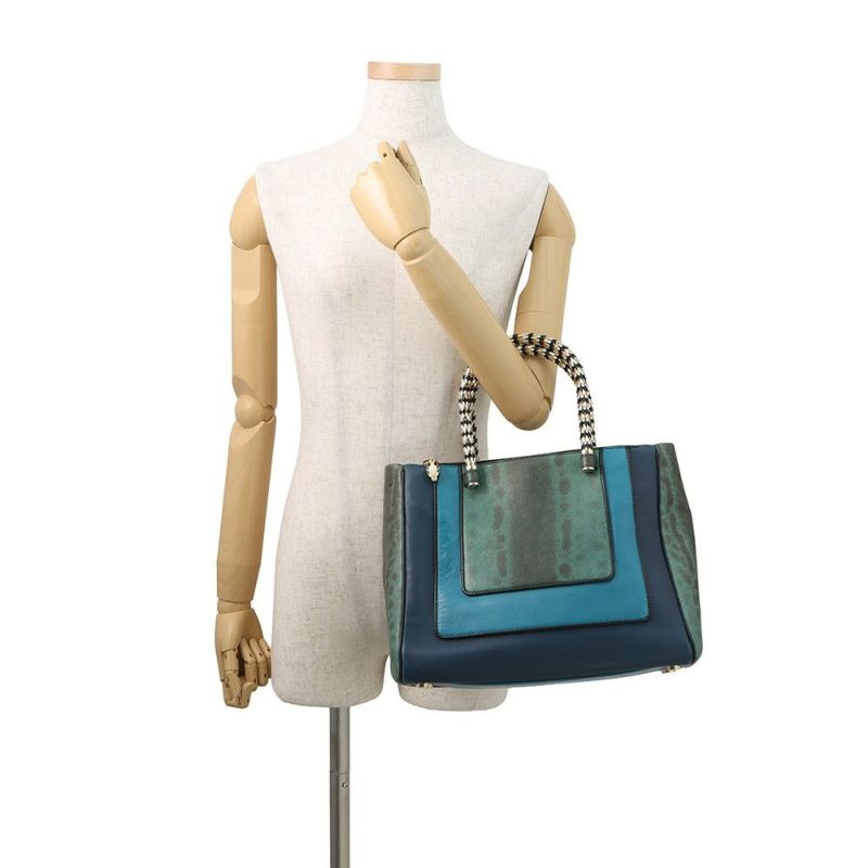 ブルガリ ハンドバッグ セルペンティ スカリエ パイソン BVLGARI 2way