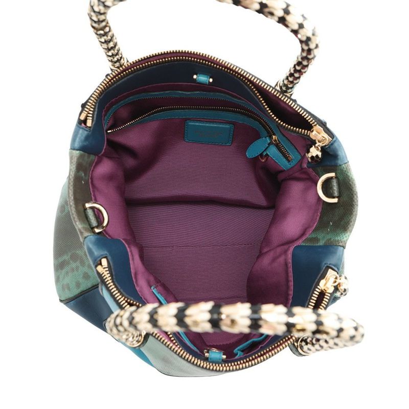 ブルガリ ハンドバッグ セルペンティ スカリエ パイソン BVLGARI 2way