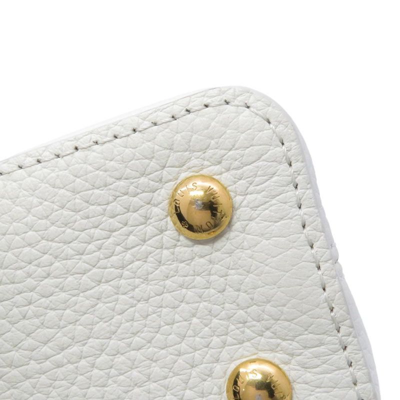 ルイヴィトン ハンドバッグ トリヨンレザー/パイソン カプシーヌMINI N98477 LOUIS VUITTON 2way 白
