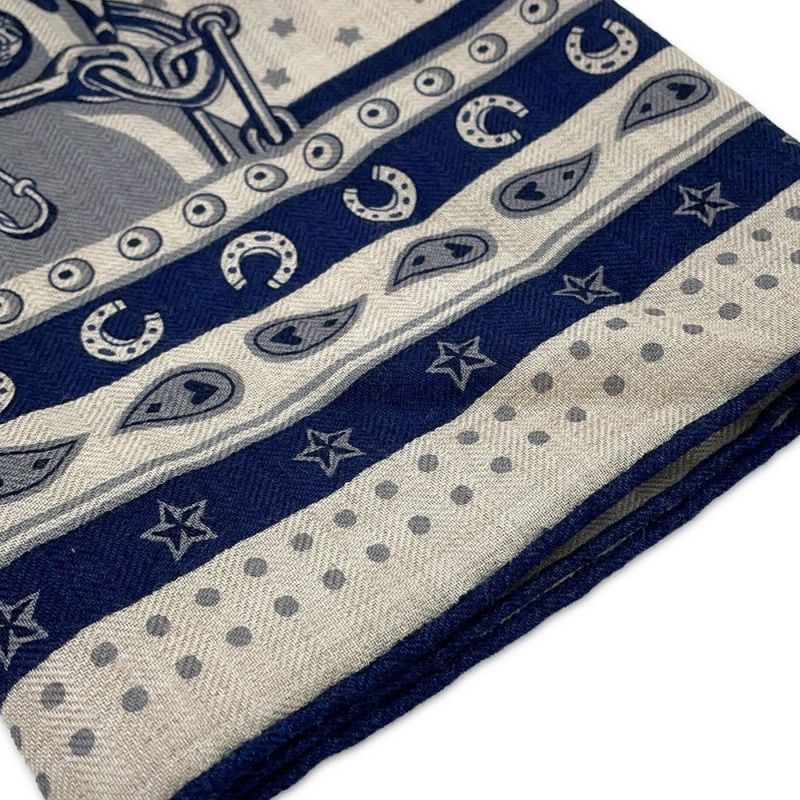 エルメス スカーフ カレH65 シュヴァル・パンク・バンダナ CHEVAL PUNK BANDANA HERMES カシミヤ シルク 2024春夏