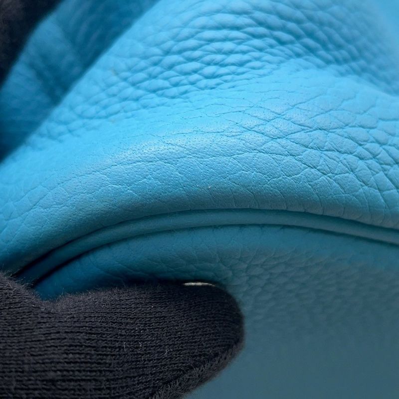 エルメス ハンドバッグ ボリード31 ブルーデュノール/シルバー金具 トリヨンクレマンス D刻印 ２wayショルダー