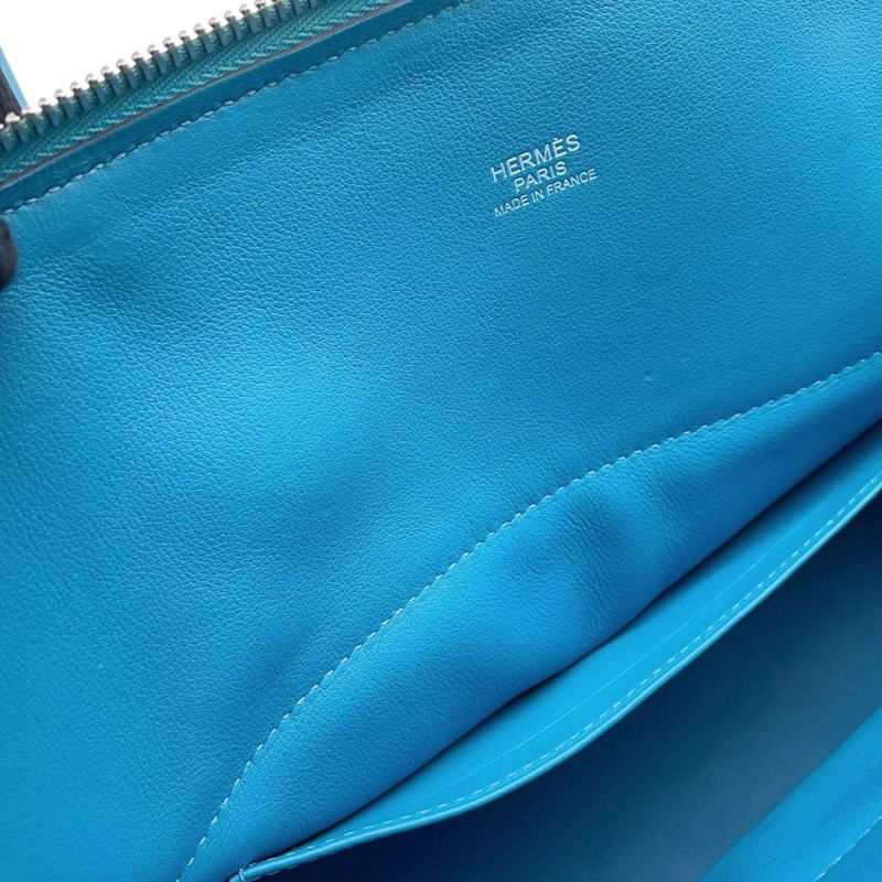 エルメス ハンドバッグ ボリード31 ブルーデュノール/シルバー金具 トリヨンクレマンス D刻印 ２wayショルダー