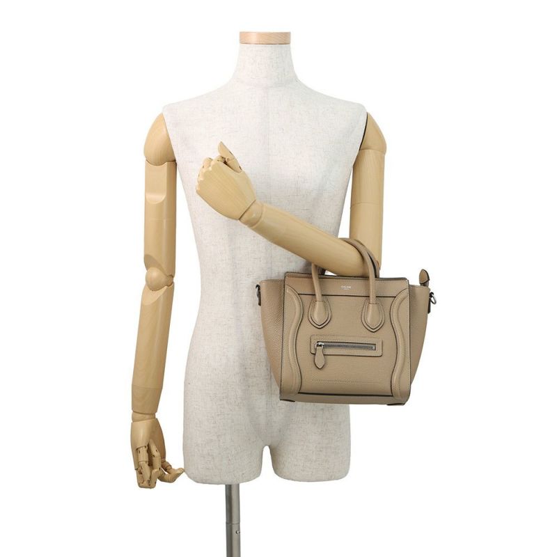 セリーヌ ハンドバッグ ラゲージ ナノ ショッパー レザー 189243 CELINE 2wayショルダーバッグ