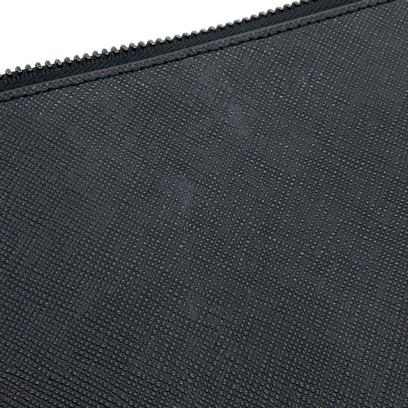 プラダ クラッチバッグ ロゴ サフィアーノ レザー 2NH05V PRADA ポーチ 黒