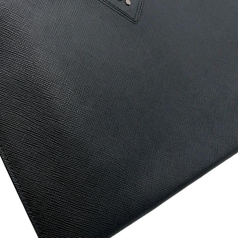 プラダ クラッチバッグ ロゴ サフィアーノ レザー 2NH05V PRADA ポーチ 黒