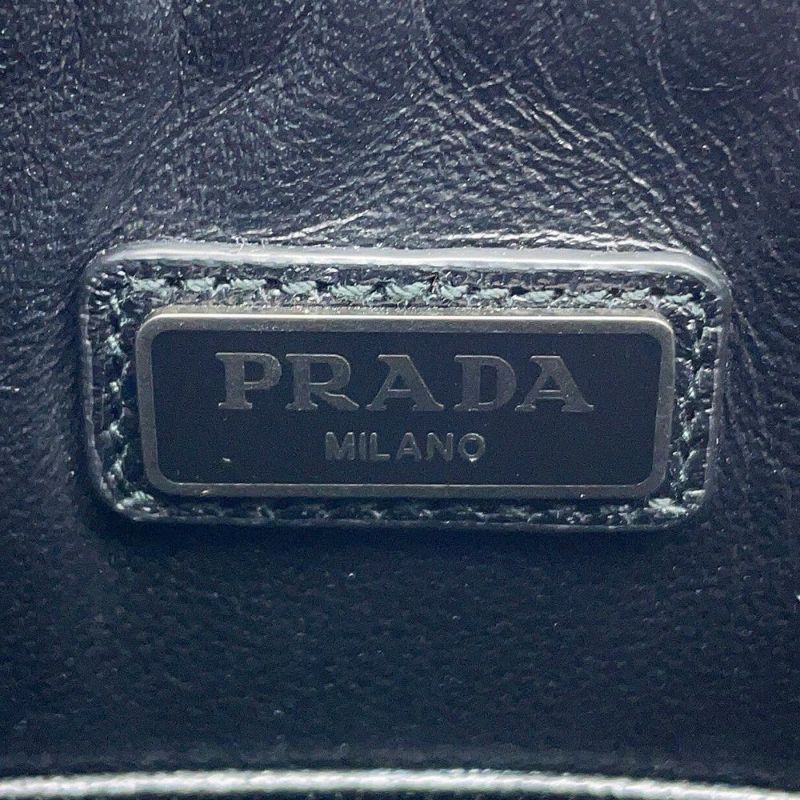 プラダ クラッチバッグ ロゴ サフィアーノ レザー 2NH05V PRADA ポーチ 黒