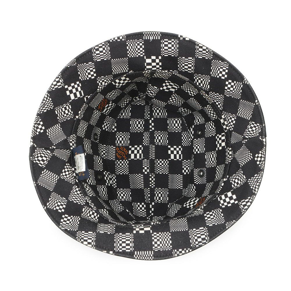 ルイヴィトン ハット ボネ・ディストーテッド ダミエ リバーシブル バケットハット コットン MP2946 LOUIS VUITTON 黒