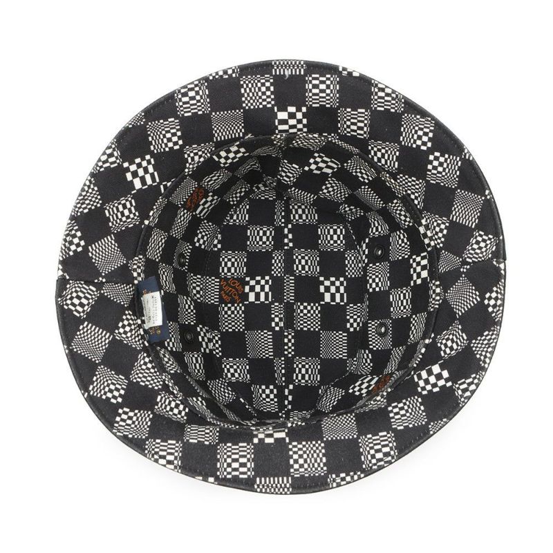 ルイヴィトン ハット ボネ・ディストーテッド ダミエ リバーシブル バケットハット コットン MP2946 LOUIS VUITTON 黒