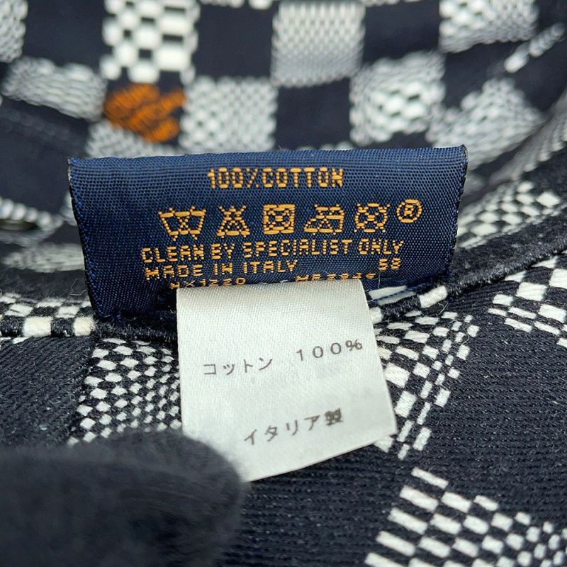 ルイヴィトン ハット ボネ・ディストーテッド ダミエ リバーシブル バケットハット コットン MP2946 LOUIS VUITTON 黒