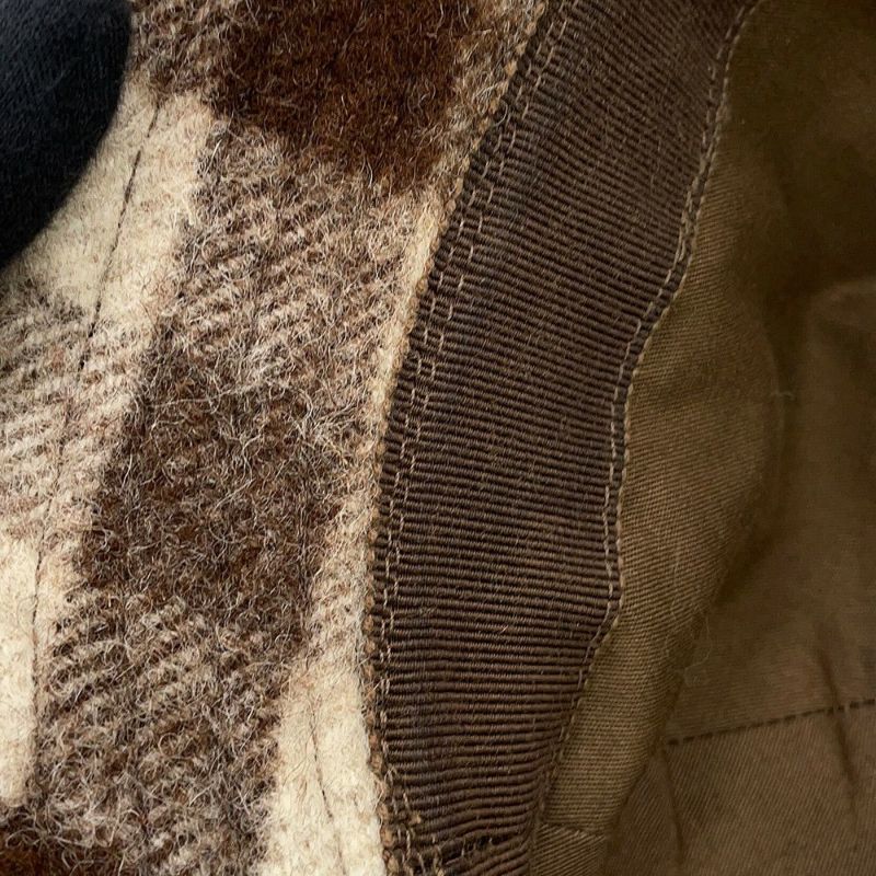 グッチ バケットハット チェック フェドラハット ウール サイズM 627041 GUCCI 帽子