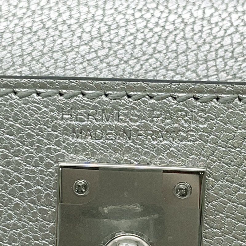 エルメス ハンドバッグ ミニケリー2 外縫い アルジャン/シルバー金具 シェブルシャムキラ K刻印