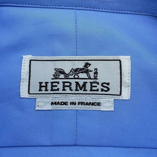 エルメス Yシャツ 長袖 セリエボタン メンズサイズ42 HERMES 服 アパレル
