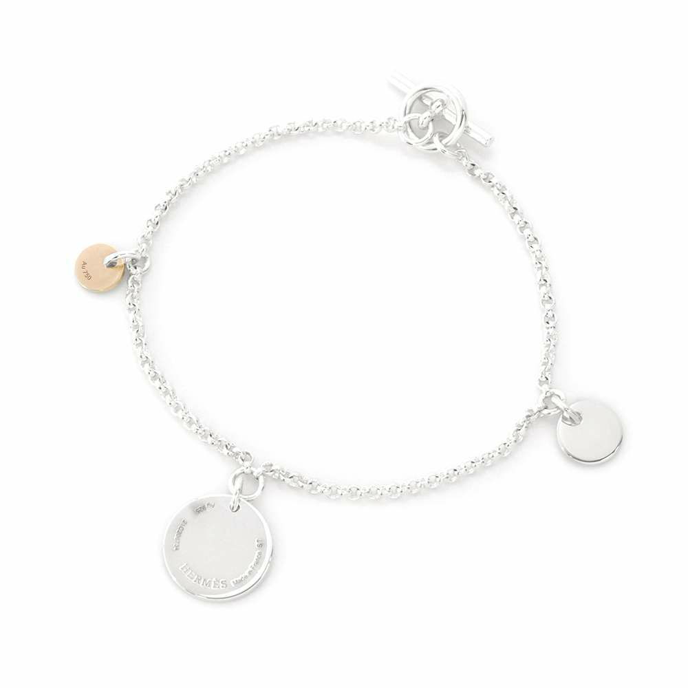 エルメス ブレスレット エクスリブリス SV925シルバーK18PGピンクゴールド サイズST HERMES ジュエリー