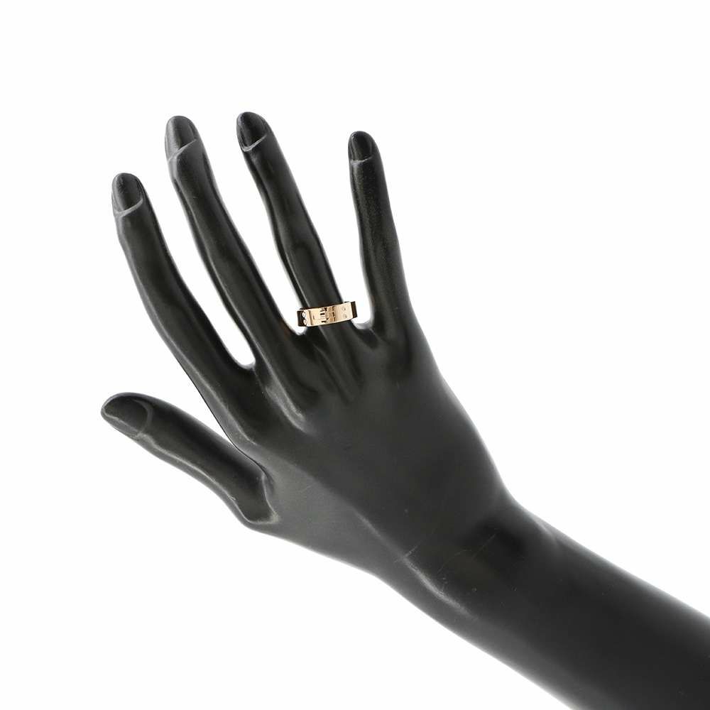 エルメス リング ケリーPM ダイヤモンド 4P 計0.02ct K18PGピンクゴールド リングサイズ50 HERMES ジュエリー 指輪