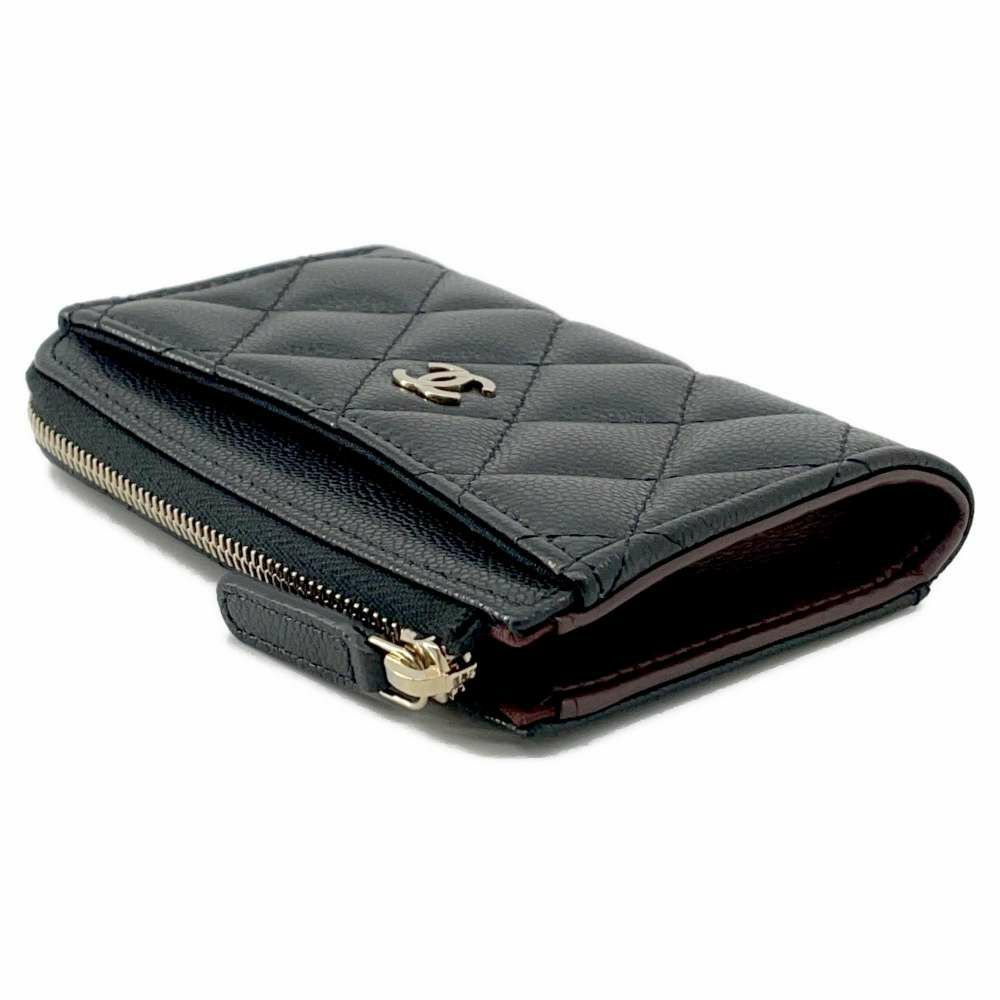 シャネル コインケース マトラッセ ココマーク キャビアスキン AP3179 CHANEL フラグメント カードケース 黒