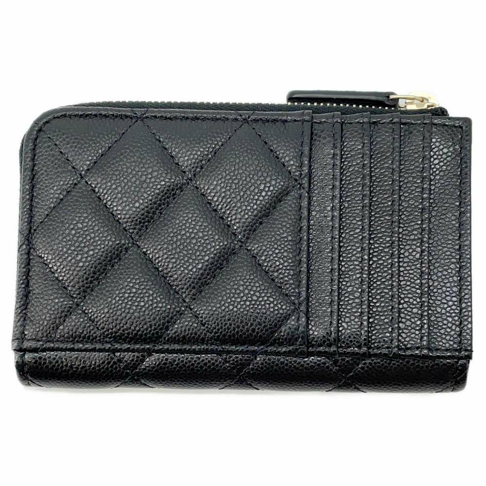 シャネル コインケース マトラッセ ココマーク キャビアスキン AP3179 CHANEL フラグメント カードケース 黒