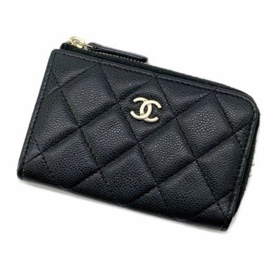 シャネル コインケース マトラッセ ココマーク キャビアスキン キーリング AP0221 CHANEL 財布 カードケース ミニ財布 黒 |  中古・新品ブランド販売ギャラリーレア公式通販