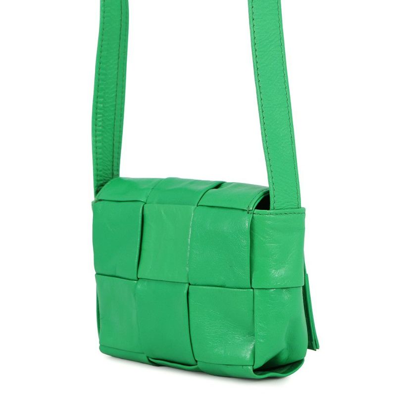 ボッテガヴェネタ ショルダーバッグ キャンディ カセット カーフレザー 667048 BOTTEGA VENETA グリーン
