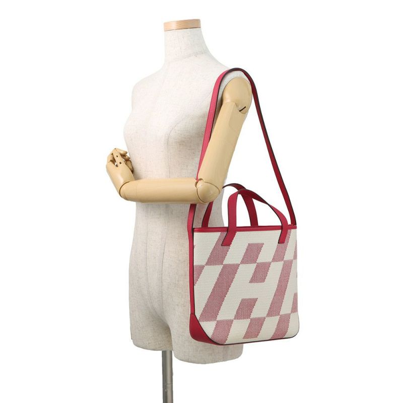 エルメス トートバッグ H・アン・ビエPM フランボワーズ トワルアッシュ/スイフト Z刻印 ２wayショルダー