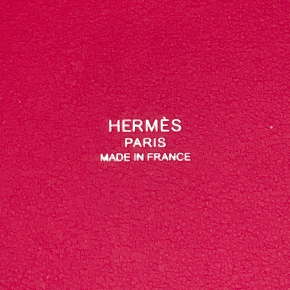 エルメス トートバッグ H・アン・ビエPM フランボワーズ トワルアッシュ/スイフト Z刻印 ２wayショルダー