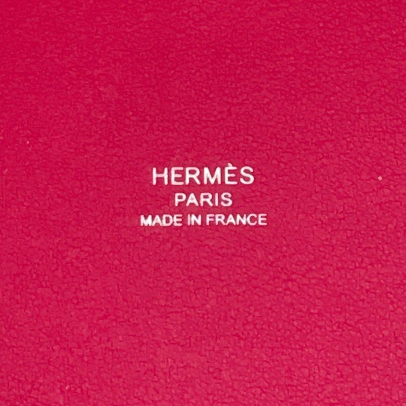 エルメス トートバッグ H・アン・ビエPM フランボワーズ トワルアッシュ/スイフト Z刻印 ２wayショルダー